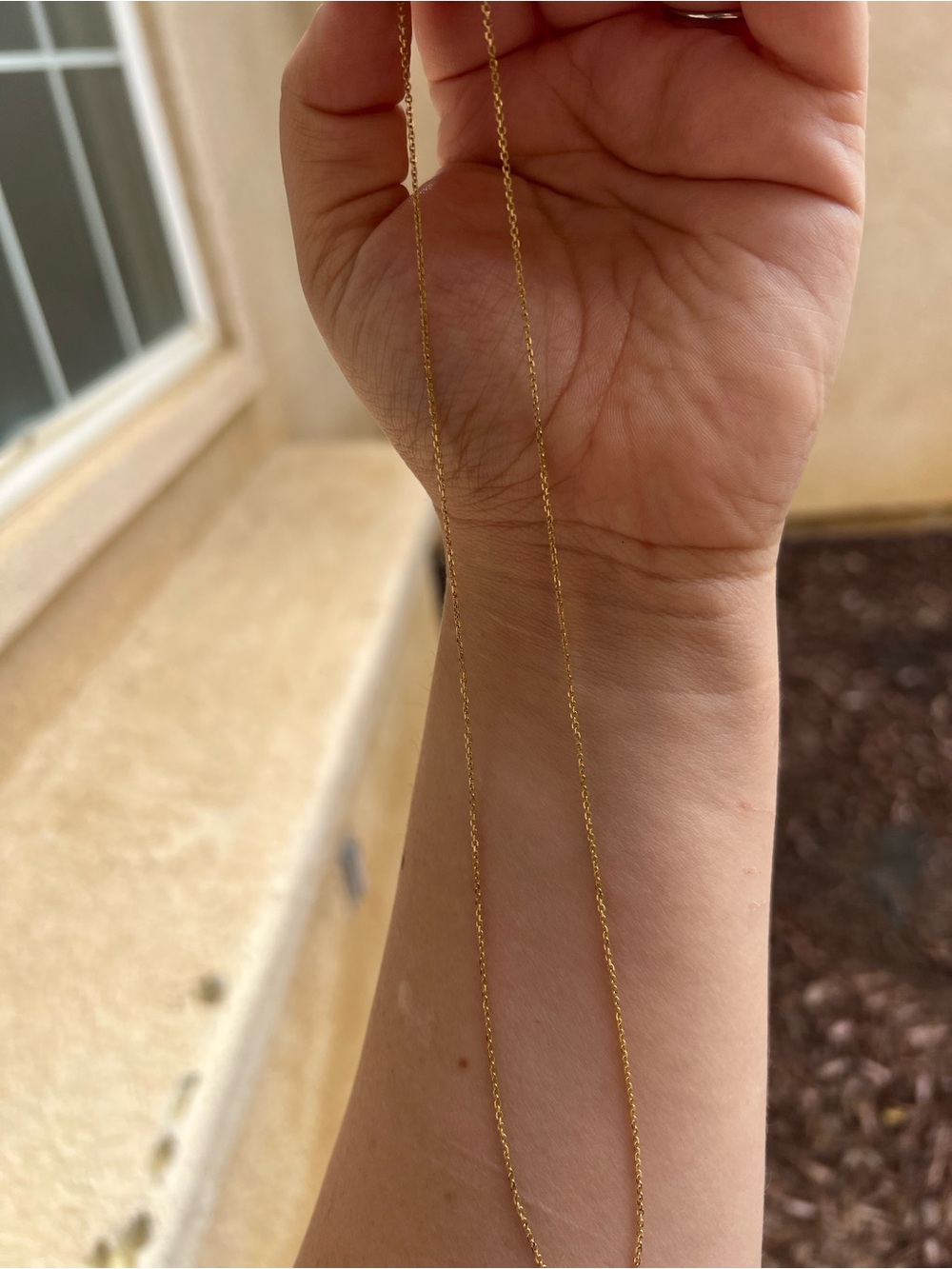 14k solid gold 18in cable chain necklace - Picture 5 of 8
